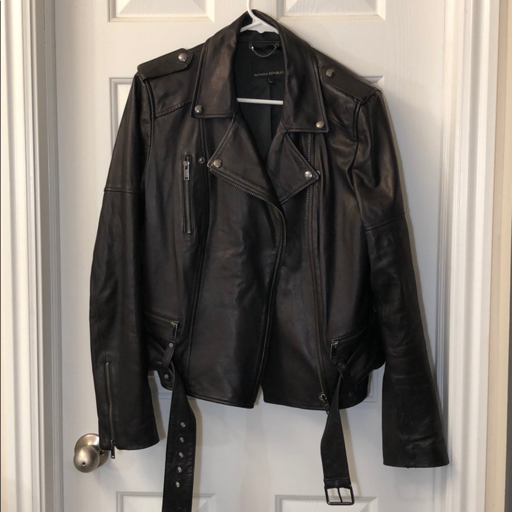 Banana Republic Classic Leather Moto Jacket